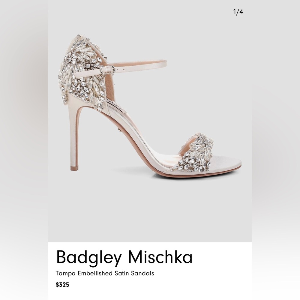 Badgley Mischka satin sandals sz 8.5 retails $325!
